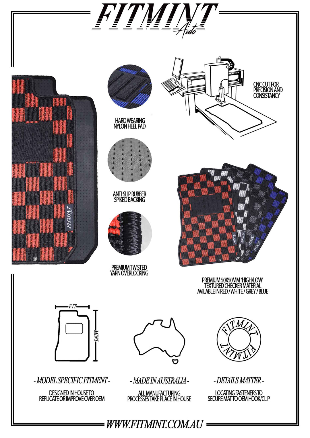 R32 Skyline GTST / GTR Checker Floor Mats!